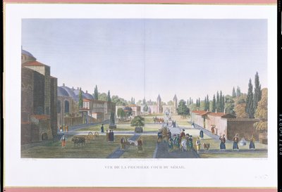 View of the Outer Courtyard of the Seraglio, Topkapi Palace, Constantinople, engraved by Jean Nicolas Le Rouge and Jean Baptiste Pillement, 1815 by Anton Ignaz Melling
